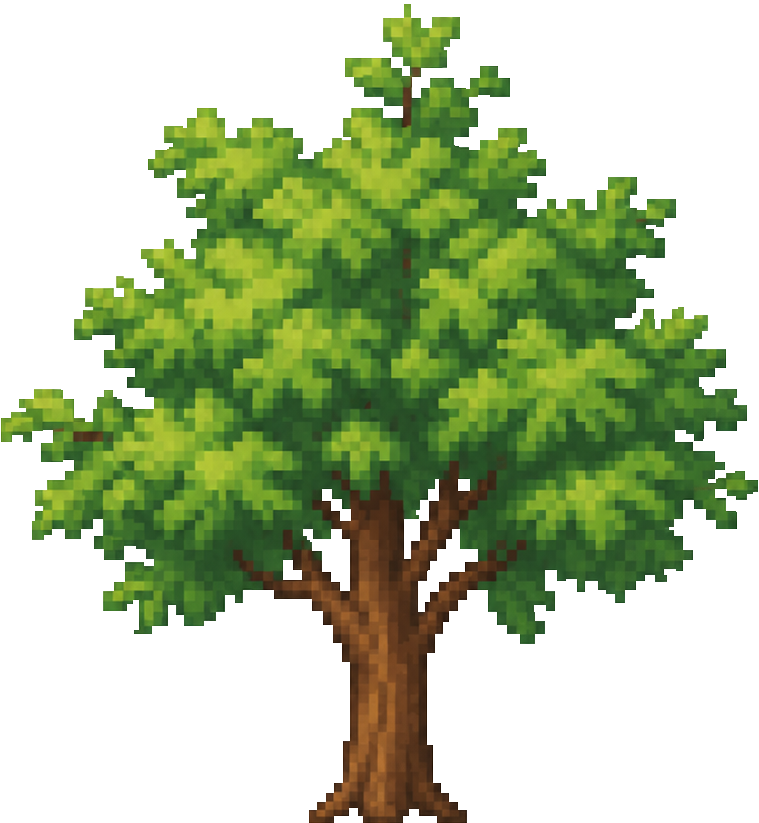 Token Forest fully grown pixel apple tree